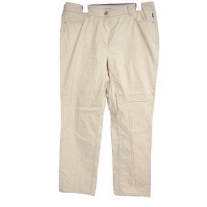 Atelier Gardeur Womens Pants 44 34" Waist Chino 5 Pocket Beige Khaki Career